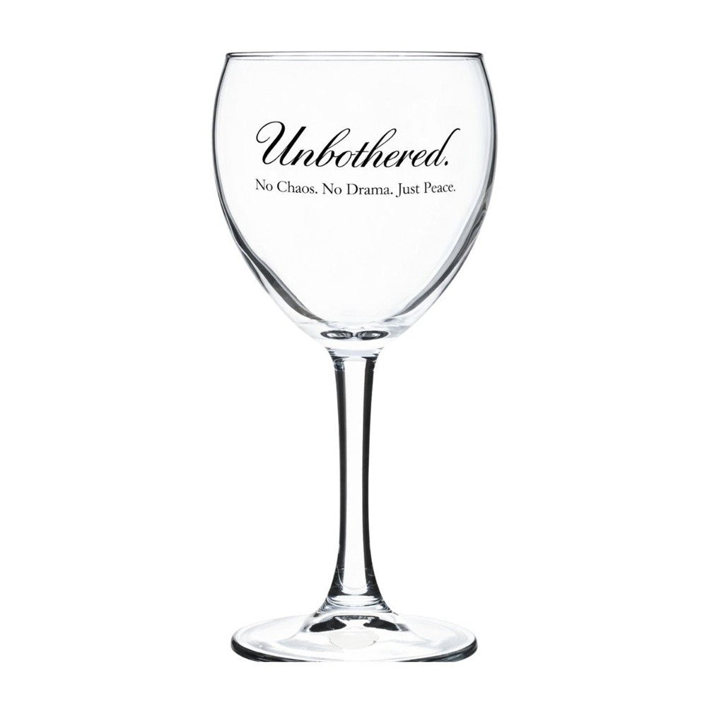 Unbothered Signature Wine Glass