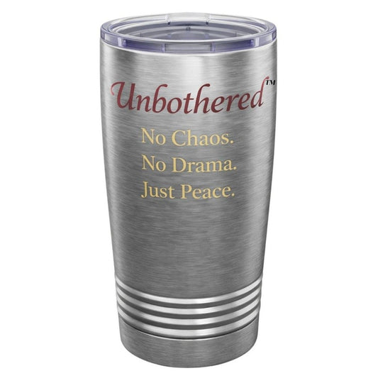 No Chaos. No Drama. Just Peace. Stainless Steel Tumbler - Ella Rennings Unbothered